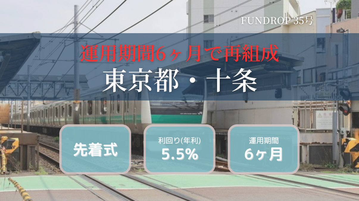 FUNDROP　35号「東京都北区」賃料保証×再組成のファンドイメージ