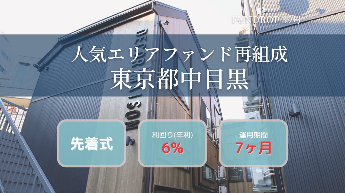 FUNDROP　39号「東京都目黒区」賃料保証×再組成